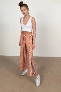 Daisy Paper Bag Waist Palazzo Pants