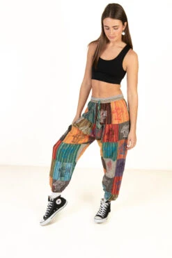 Mushroom Print Patchwork Joggers -Swimsuit Closet Sales Store 170 2651mushjoggerfull2 61042.1692385420