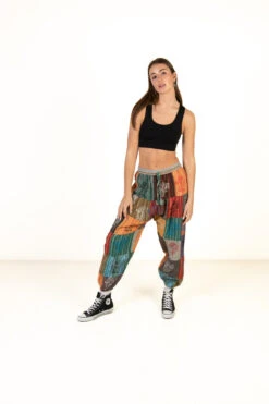 Mushroom Print Patchwork Joggers -Swimsuit Closet Sales Store 170 2651mushjoggerfull 55577.1692385420