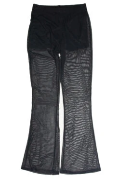 Black Mesh Lined Flare Pants -Swimsuit Closet Sales Store 170 2678 1 04900.1691089873