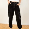 Black Cargo Joggers