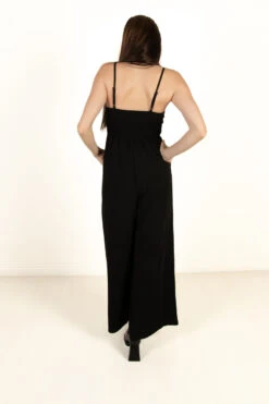 Black Bustier Top Wide Leg Jumpsuit -Swimsuit Closet Sales Store 170 2685 BlackBustierJumpback 41354.1687176229