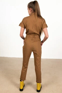Camel Twill Jumpsuit -Swimsuit Closet Sales Store 170 2711back 18830.1678984474