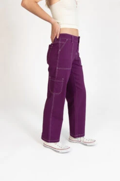 Eggplant Purple Wide Leg Carpenter Pants -Swimsuit Closet Sales Store 170 2730 EggplantCarpJeanSide 170 2730 EggplantPurpleCarpenter 39594.1692903437