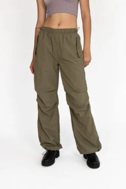 Olive Drawstring Cargo Parachute Pants -Swimsuit Closet Sales Store 170 2755 OliveParaPantFront2 40392.1694449765
