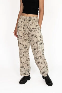 Natural Mushroom Cargo Pants