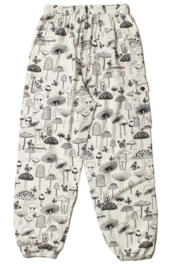 Black & White Mushroom Print Joggers -Swimsuit Closet Sales Store 170 2773 4 96448.1696518504