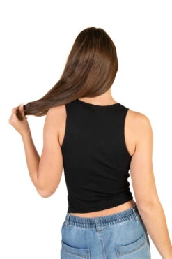 Black Seamless Crew Neck Tank -Swimsuit Closet Sales Store 172 9192ribbedcrewtankblkback 28569.1682111378