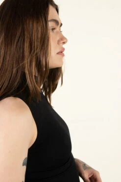 Black Seamless Mock Neck Tank -Swimsuit Closet Sales Store 172 9289mockblkdetail 71087.1683132570