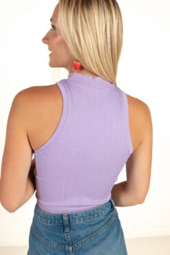Lavender Seamless Mock Tank -Swimsuit Closet Sales Store 172 9457 LavMockBack 97342.1687176860
