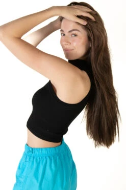 Black Seamless Mock Tank -Swimsuit Closet Sales Store 172 9458 BlkSeamlessMockSide 24362.1685479555