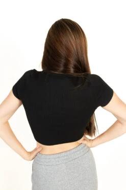 Black Seamless Crop Shirt -Swimsuit Closet Sales Store 172 9497 BlkSeamlessCropBack 172 9497 BlkSeamlessCrop 20146.1687177276
