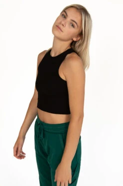 Black Ribbed Crew Tank -Swimsuit Closet Sales Store 172 9527 BlkCrewTankSide 172 9527 BlkCrewTank 59623.1691680327