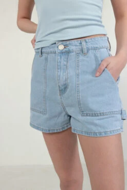 Light Wash Carpenter Shorts