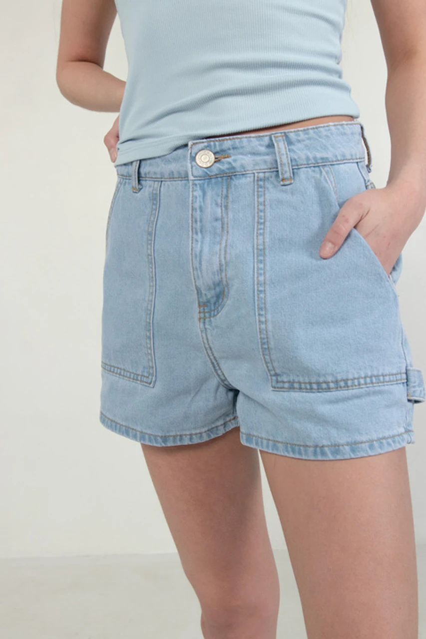 Light Wash Carpenter Shorts 1 Light Wash Carpenter Shorts