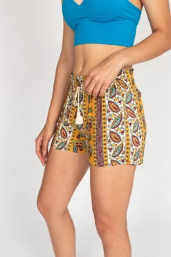Golden Paisley Floral Short -Swimsuit Closet Sales Store 173 3349 PaislyGoldenShortSide 41996.1694452209