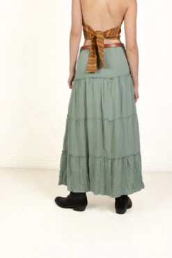 Fern Belted Maxi Skirt -Swimsuit Closet Sales Store 174 6860BeltedMaxiGreenBack 23119.1683226216