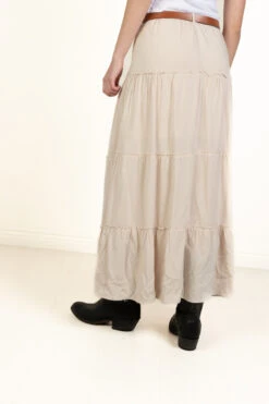 Sand Belted Maxi Skirt -Swimsuit Closet Sales Store 174 6861BeltedMaxiPaleBack 56608.1683226176