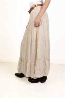 Sand Belted Maxi Skirt -Swimsuit Closet Sales Store 174 6861BeltedMaxiPaleSide 29351.1683226176