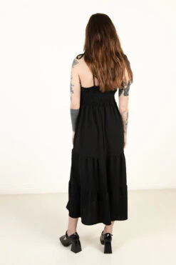 Black Elastic Empire Waist Maxi Dress -Swimsuit Closet Sales Store 174 6862TunnelWaistmaxiblkback 61599.1683132414