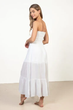 White Smocked Tube Top Maxi Dress -Swimsuit Closet Sales Store 174 6875SmockedTubeDressWhBack2 62248.1680277873