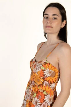Padded Cup Floral Mini Dress -Swimsuit Closet Sales Store 174 6878paddedorangefloralcu 08733.1682112369