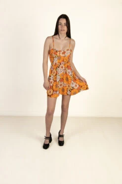 Padded Cup Floral Mini Dress -Swimsuit Closet Sales Store 174 6878paddedorangefloralfull 46525.1682112369