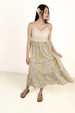 Crochet Top Meadow Maxi Dress