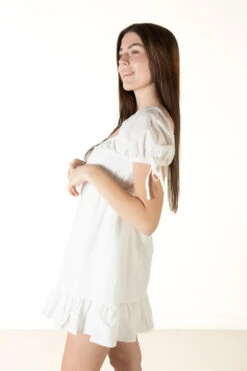 Puff Sleeve Tier Dress -Swimsuit Closet Sales Store 174 6892 PuffTireDressWhiteside 47247.1685479874