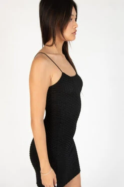 Black Bubble Knit Cami Dress -Swimsuit Closet Sales Store 174 6914 BlkBubbleDressSide2 4653 29105.1689263972