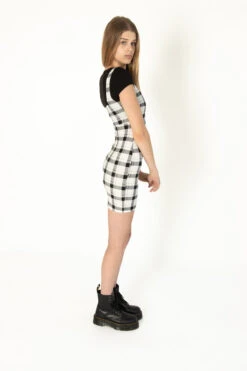 2 Piece Black Plaid Mini Dress With Tee 9 2 Piece Black Plaid Mini Dress With Tee -Swimsuit Closet Sales Store 174 6929 BlkPlaidMiniSide2 174 6929 BlkPlaidMiniFull 14662.1691090759