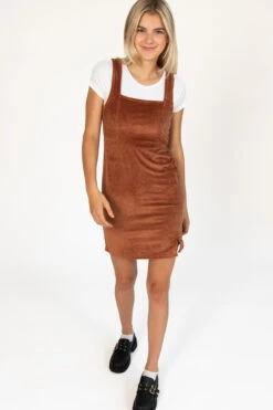 2 Piece Brown Corduroy Mini Dress With Tee -Swimsuit Closet Sales Store 174 6930 174 6930 Cord2piece 42678.1691638027