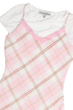 Two Piece Tee & Plaid Cami Dress -Swimsuit Closet Sales Store 174 6975 2 75640.1687180095