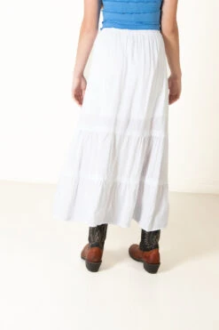 White Crochet Detail Maxi Skirt -Swimsuit Closet Sales Store 175 2268 CrochetTrimMaxiWhiteback 04149.1685480203