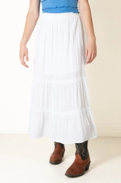 White Crochet Detail Maxi Skirt -Swimsuit Closet Sales Store 175 2268 CrochetTrimMaxiWhitefront 56664.1685480203