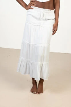 White Layered Maxi Skirt -Swimsuit Closet Sales Store 175 2275LayeredMaxiWhiteFront 59803.1680291990