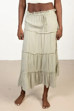 Celery Layered Maxi Skirt -Swimsuit Closet Sales Store 175 2277LayeredMaxiCelereyfront2 70406.1680292643