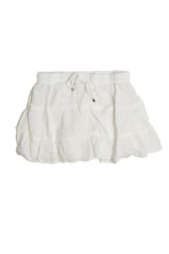 White Ruffle Tiered Mini Skirt -Swimsuit Closet Sales Store 175 2292 1 14229.1685480284