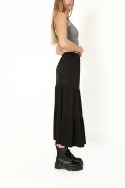 Black Brushed Maxi Skirt -Swimsuit Closet Sales Store 175 2297 Blk Maxi Side 175 2297 BlkMaxi 82418.1691090978