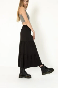 Black Brushed Maxi Skirt -Swimsuit Closet Sales Store 175 2297 Blk Maxi Side2 175 2297 BlkMaxi 76169.1691090978