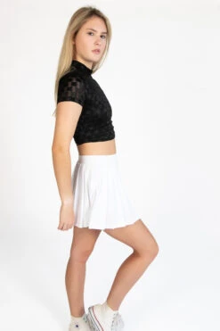 White Pleated Tennis Skort -Swimsuit Closet Sales Store 175 2315 WhiteSkortSideFull 88038.1692978454