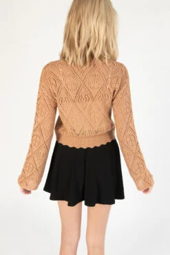 Brown Bell Sleeve Pointelle Cardigan -Swimsuit Closet Sales Store 176 2410 BellSleeveCardiBack 176 2410 BellSleeveCardi 5373 02377.1689265126