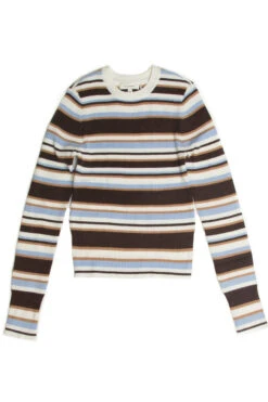 Gardenia Striped Pullover Sweater -Swimsuit Closet Sales Store 176 2419 1 00939.1691091069