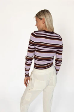 Purple Striped Pullover Sweater -Swimsuit Closet Sales Store 176 2420 PurpleStripeSweatBack 24905.1691638409