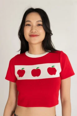 Apple Orchard Short Sleeve Sweater -Swimsuit Closet Sales Store 176 2478 AppleSweatFront 94710.1697862234