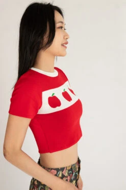 Apple Orchard Short Sleeve Sweater -Swimsuit Closet Sales Store 176 2478 AppleSweatSide 07554.1697862233