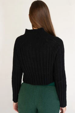 Black Funnel Neck Sweater -Swimsuit Closet Sales Store 176 2482 BlkFunnelSweatBack 58744.1697862306