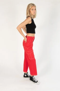 Cherry Red Cargo Skater Jeans 9 Cherry Red Cargo Skater Jeans -Swimsuit Closet Sales Store 177 1409 RedCargoSide2 5071 35381.1689265766