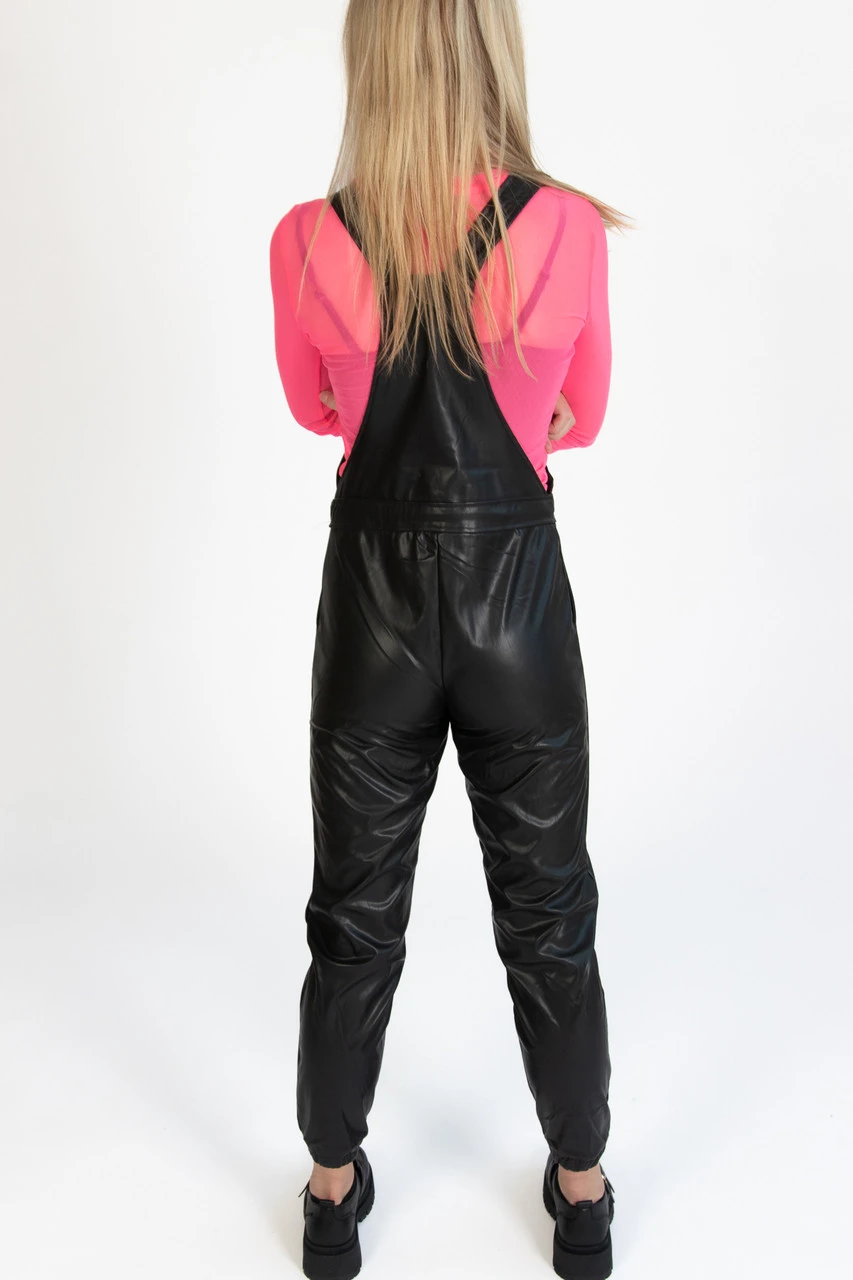 Pleather Jogger Overalls 4 Pleather Jogger Overalls - Image 4