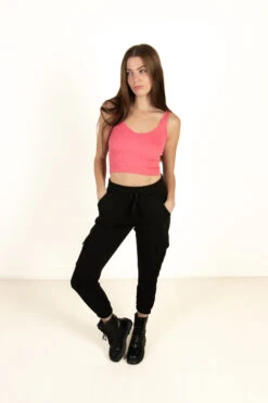 Black Cargo Sweatpants